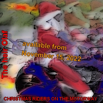 Christmas riders on the motorway